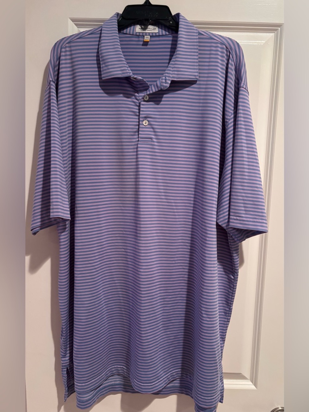 Peter Millar Polo Shirt XXL Blue Pink Stripe Summer Comfort Golf